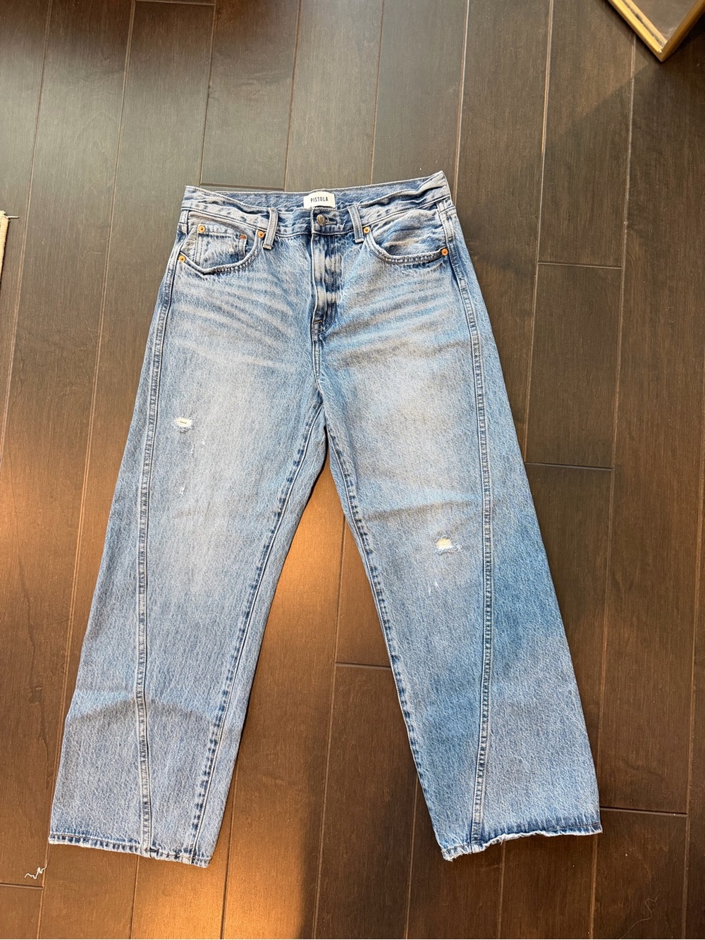 pistola Light Blue Cropped Ankle Jeans